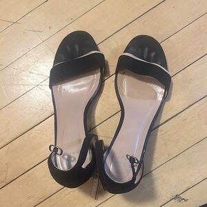 a new day Black And Nude Open-Toe Ankle Strap Sandals